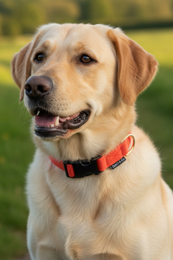 Smart Cushion Dog Collar | Solid Brass Hardware