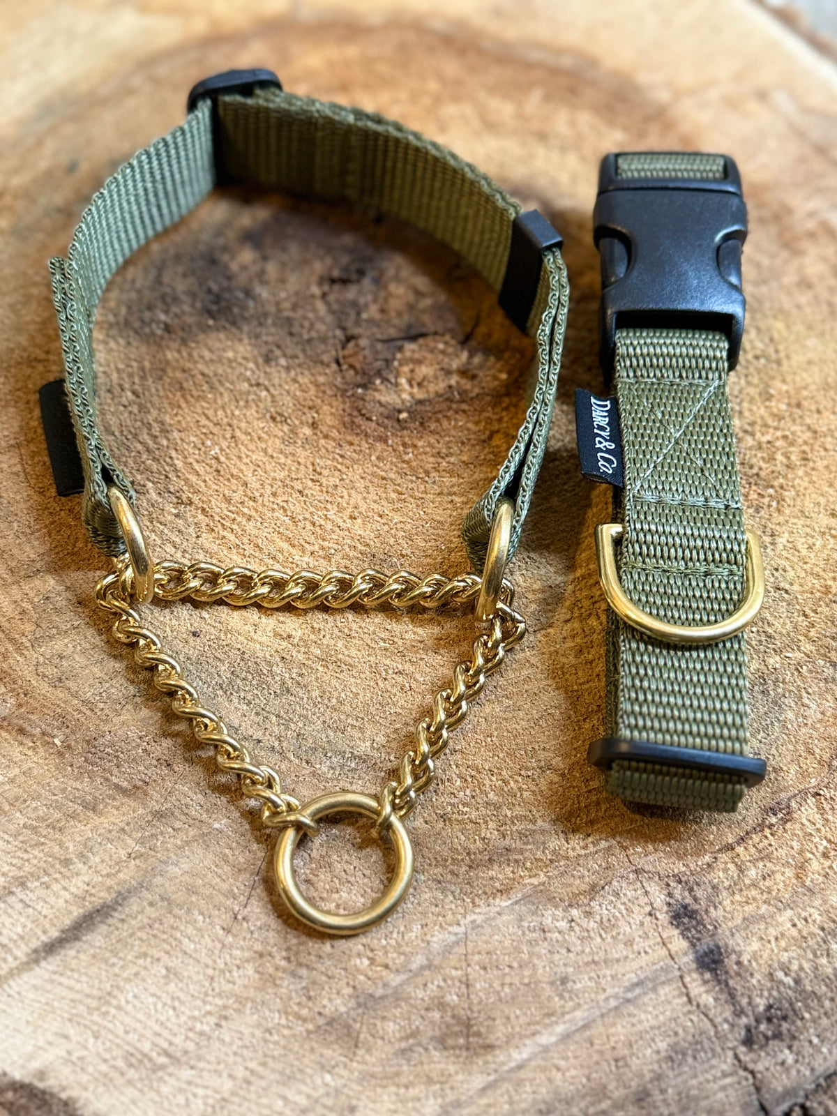 Smart Half Check Chain Dog Collar | Solid Brass | Adjustable