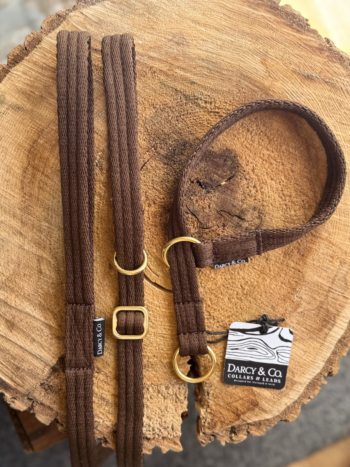 Air Webbing Flat Slip Collar | Solid Brass Hardware